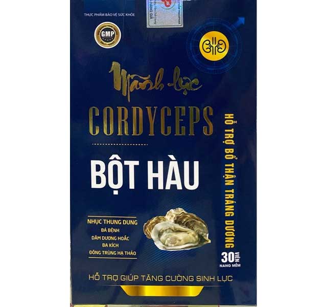 Mãnh Lực Cordyceps Bột Hàu (Hộp 30 Viên)