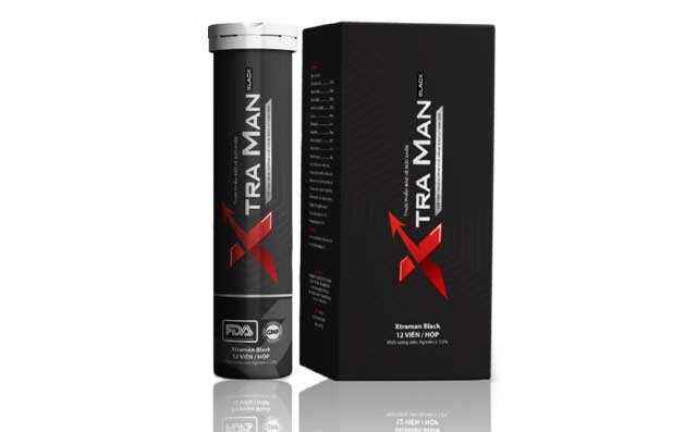 Viên sủi Xtraman Black Hỗ Trợ Sinh Lý Nam Giới (Hộp 12 Viên)