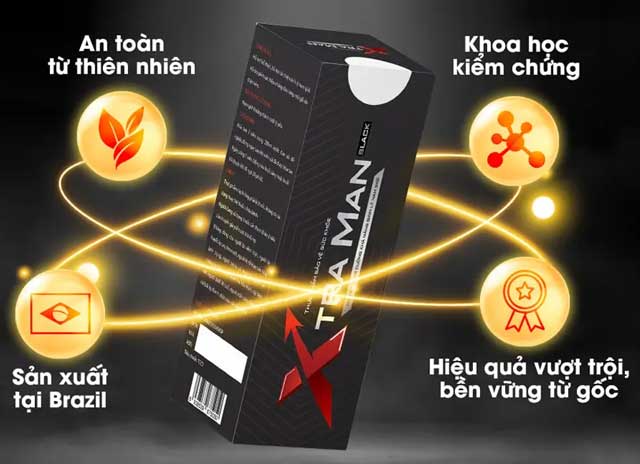 Viên sủi Xtraman Black Hỗ Trợ Sinh Lý Nam Giới (Hộp 12 Viên)