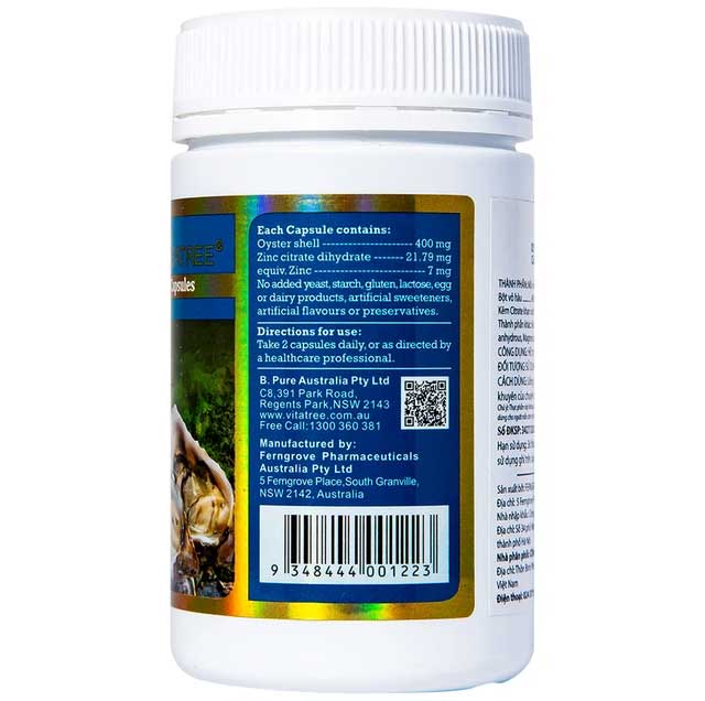 Viên Uống Tinh Chất Hàu Oyster Extract Vitatree Hỗ Trợ Sinh Lý Nam Giới (Hộp 90 Viên)