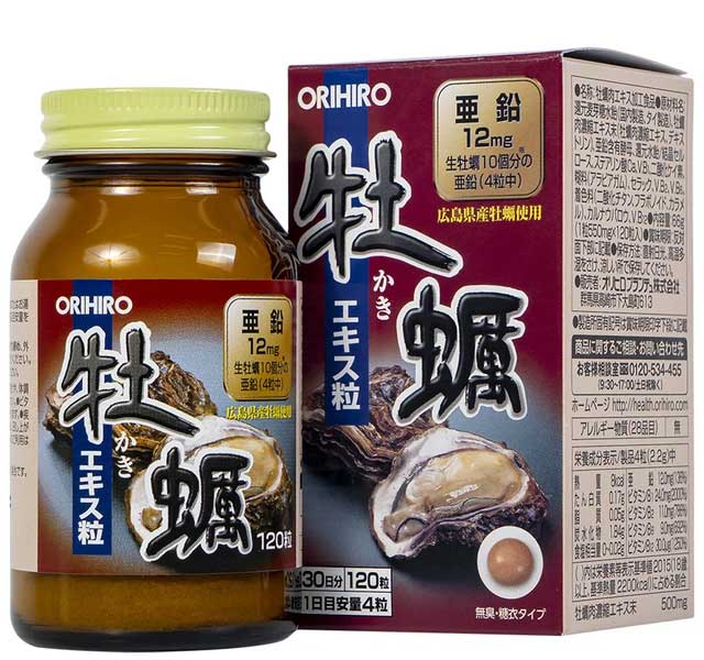 Viên Uống Tinh Chất Hàu Tươi Orihiro Nhật Bản Tăng Cường Sinh Lý Nam Giới (120 Viên)